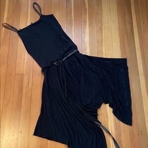 Cop.Copine Asymmetrical Black Jumpsuit